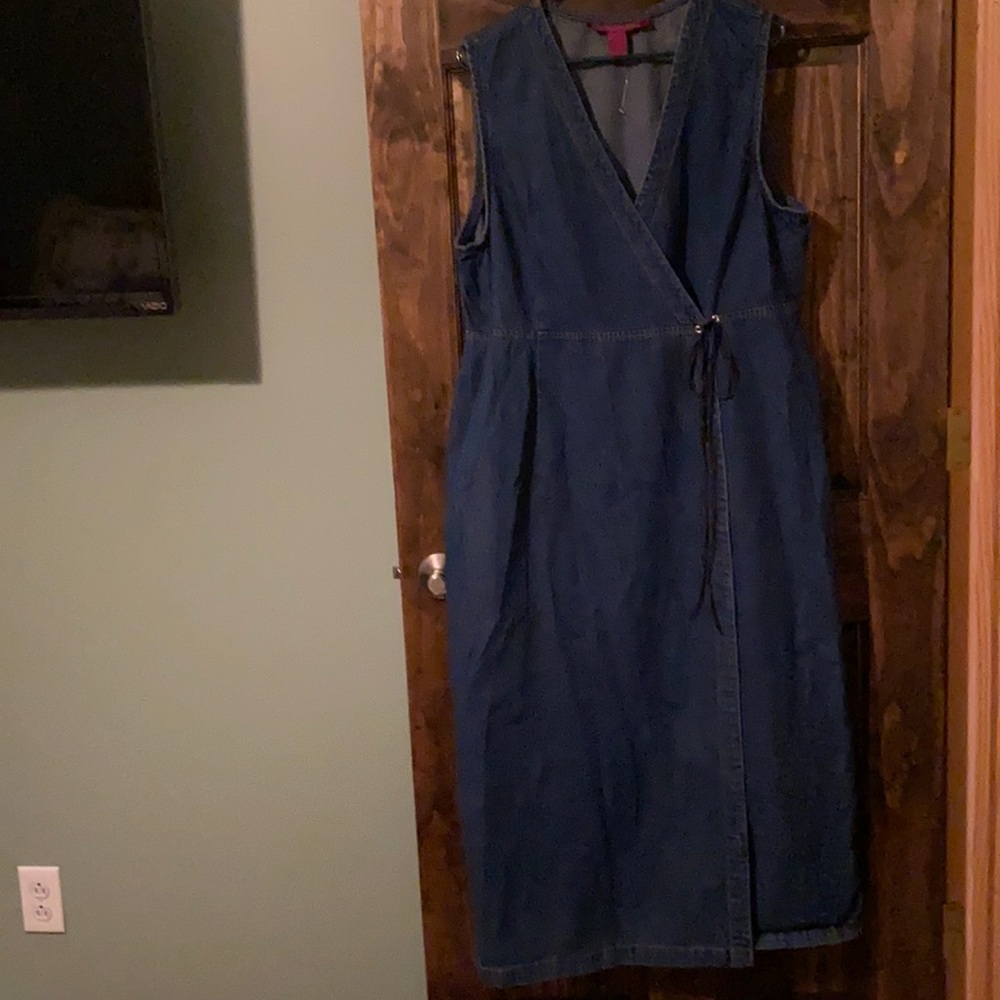 Long denim dress